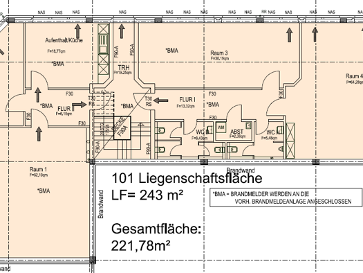 Büro-/Praxisfläche zur Miete provisionsfrei 5 Zimmer 222 m² Bürofläche teilbar ab 108 m² Weserstraße 1 Hoya 27318