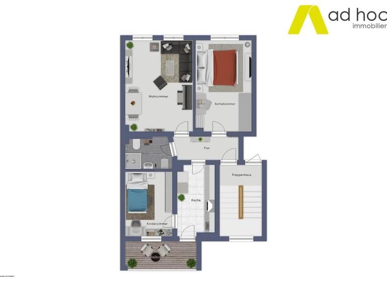 Wohnung zur Miete 350 € 3 Zimmer 66 m² 3. Geschoss August-Bebel-Str. 55 Zeitz 06712