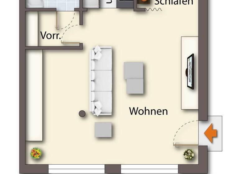 Wohnung zum Kauf 189.000 € 1,5 Zimmer 42 m²<br/>Wohnfläche Peter-Rosegger-Weg 3 Allmannsdorf Konstanz 78464