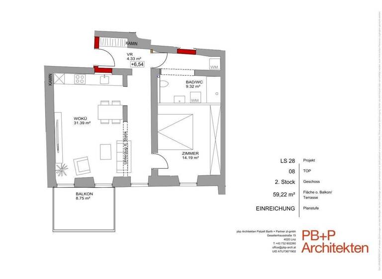 Wohnung zum Kauf 230.998 € 2 Zimmer 59,2 m² 1. Geschoss Linzerstraße 28 Braunau am Inn 5280