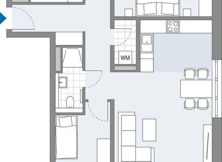 Wohnung zum Kauf - Erstbezug provisionsfrei 443.100 € 3 Zimmer 77,6 m² 3. Geschoss Niederdorfstraße 28 Kirchhofen Ehrenkirchen 79238