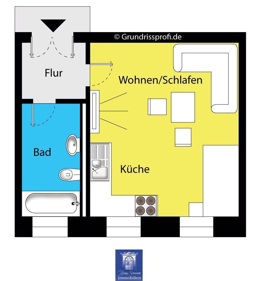 Wohnung zum Kauf 92.000 € 1 Zimmer 28,8 m²<br/>Wohnfläche Friedrichstadt (Klinikum) Dresden 01067