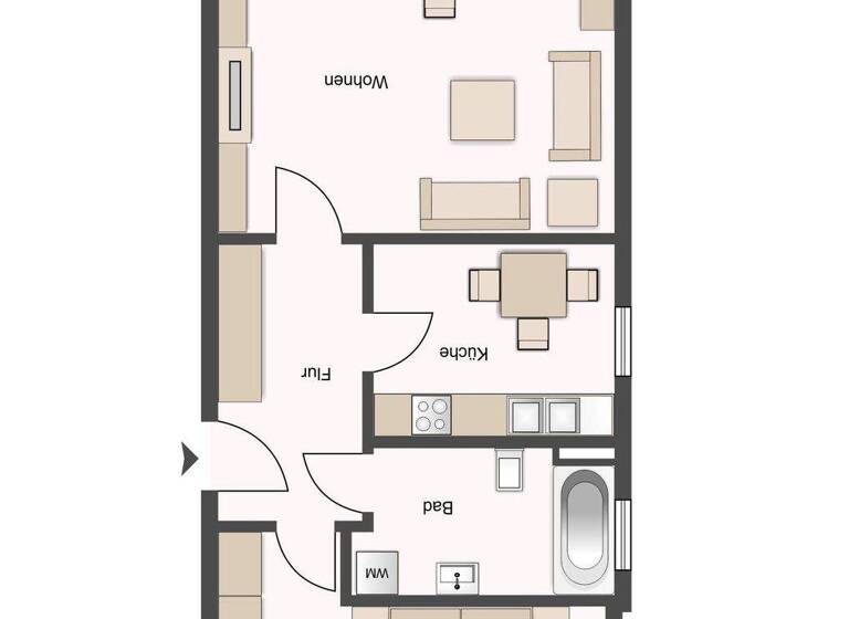 Wohnung zur Miete 541 € 2 Zimmer 61,6 m² 1. Geschoss frei ab sofort Karl-Sack-Straße 9 Gießen 35398