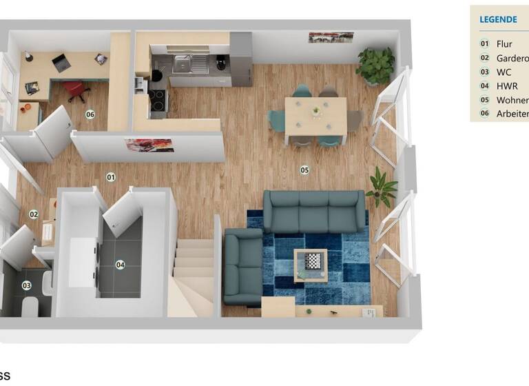 Reihenmittelhaus zum Kauf 398.500 € 5 Zimmer 117,3 m² 171 m² Grundstück Horstmar 48612