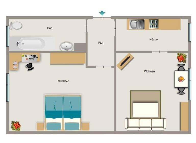 Wohnung zur Miete 447 € 2,5 Zimmer 48,9 m² 1. Geschoss frei ab 01.08.2026 Kolpingplatz 63 Hiltrop Bochum 44805