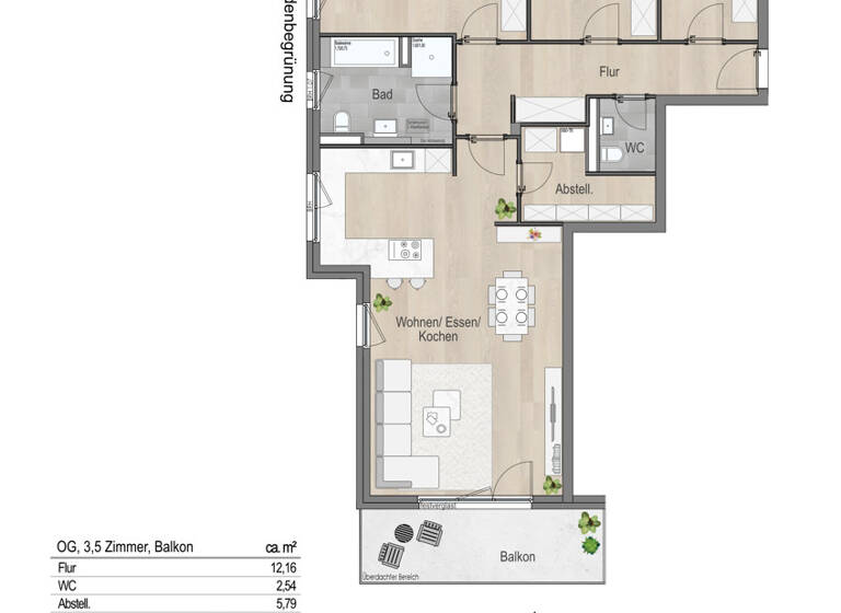 Wohnung zum Kauf 789.900 € 4 Zimmer 112,7 m²<br/>Wohnfläche 1.<br/>Geschoss Leitershofen Stadtbergen / Leitershofen 86391