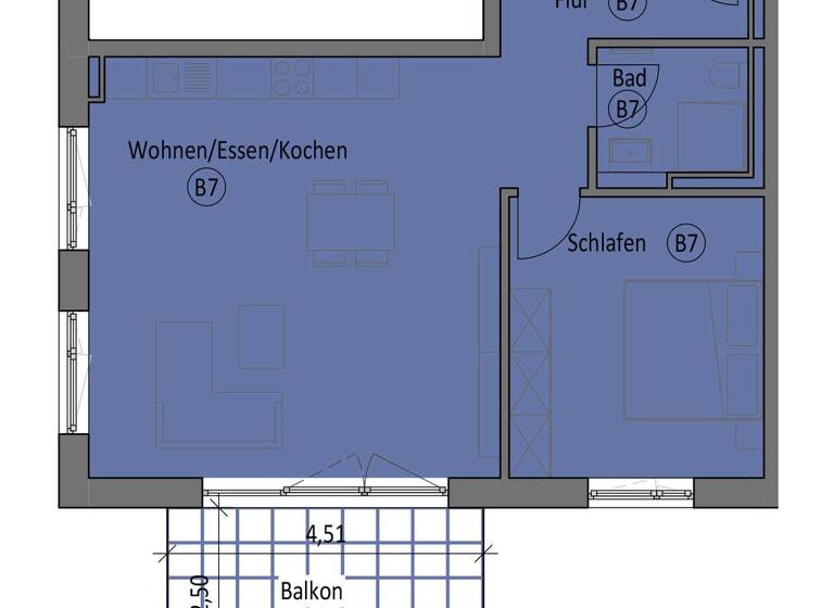 Wohnung zur Miete 645 € 2,5 Zimmer 67,1 m² 2. Geschoss frei ab 01.04.2026 Ortsbereich Hohentengen 88367
