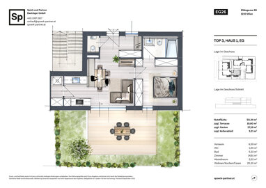 Wohnung zum Kauf 448.000 € 2 Zimmer 50,3 m² EG Elidagasse 26 Wien 1220