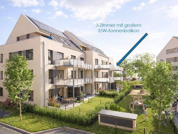 Wohnung zum Kauf - Neubau provisionsfrei 514.645 € 3 Zimmer 79,1 m² 2. Geschoss frei ab sofort Volkacher Straße Großgründlach Nürnberg 90427