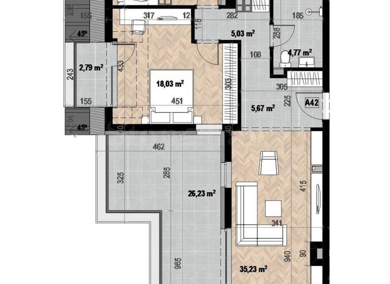 Studio zum Kauf 610.000 € 3 Zimmer 190,1 m² Sofia