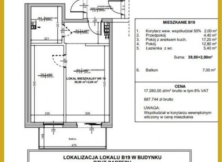 Wohnung zum Kauf - Erstbezug 164.000 € 2 Zimmer 39,8 m² 1. Geschoss frei ab sofort Swinoujscie [Swinemünde] 72-600