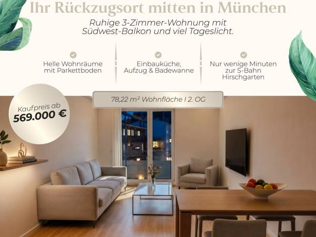 Wohnung zum Kauf 569.000 € 3 Zimmer 78,2 m² 2. Geschoss Laim München 80687