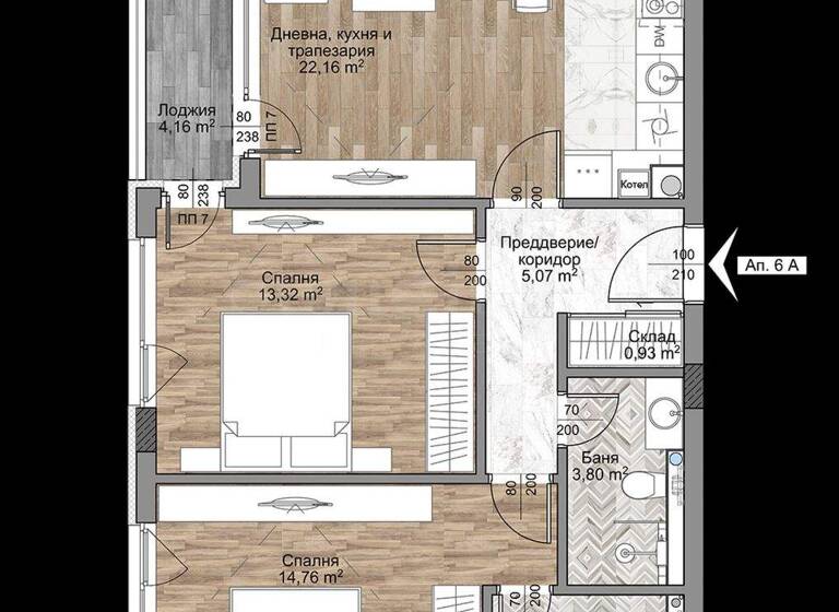 Studio zum Kauf 219.678 € 3 Zimmer 93,5 m² Sofia