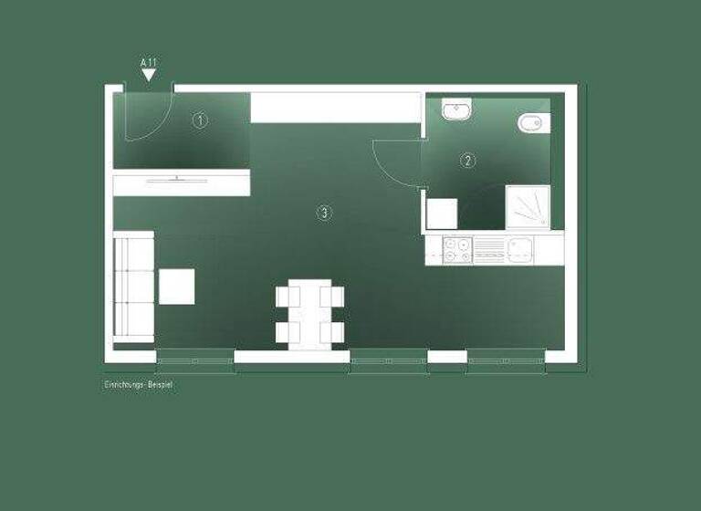 Wohnung zur Miete 468 € 1,5 Zimmer 42,9 m² 1. Geschoss Wels 4600