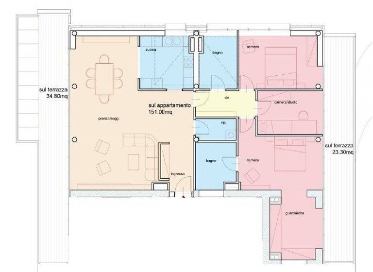 Wohnung zum Kauf - Erstbezug 860.000 € 4 Zimmer 189 m² frei ab sofort Pisa