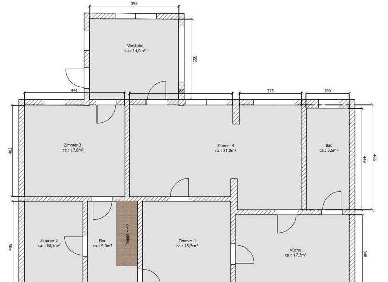 Doppelhaushälfte zum Kauf 198.000 € 7 Zimmer 161,3 m² 2.500 m² Grundstück Eixen 18334