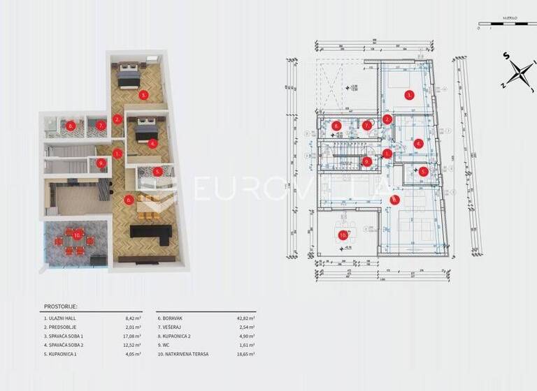 Wohnung zum Kauf 335.500 € 2 Zimmer 115 m² 2. Geschoss Vodice Vodice