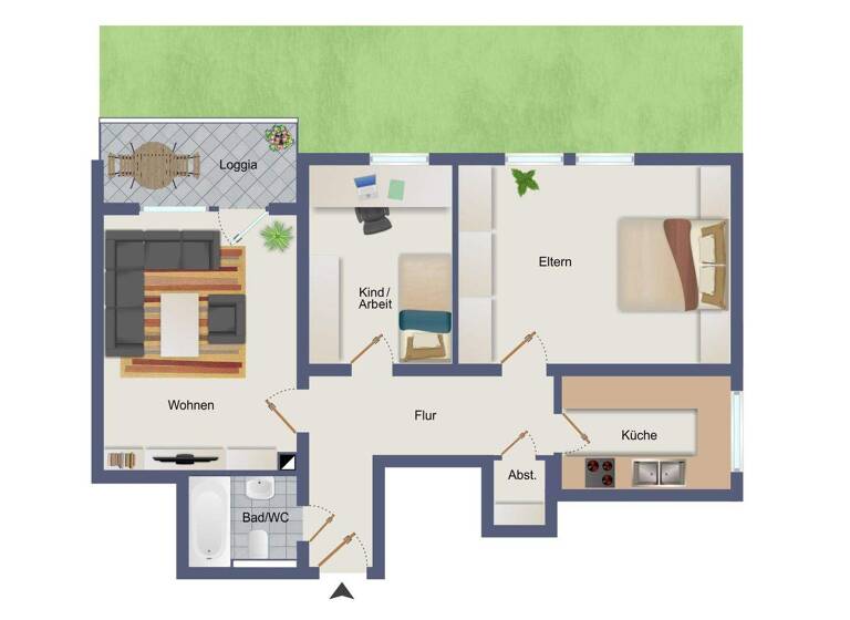 Wohnung zum Kauf 245.000 € 3 Zimmer 70 m² EG frei ab sofort St Johannis Nürnberg 90419