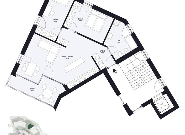 Wohnung zum Kauf 400.000 € 3 Zimmer 70,9 m² 2. Geschoss Pustertaler Straße 17 Kiens 39030