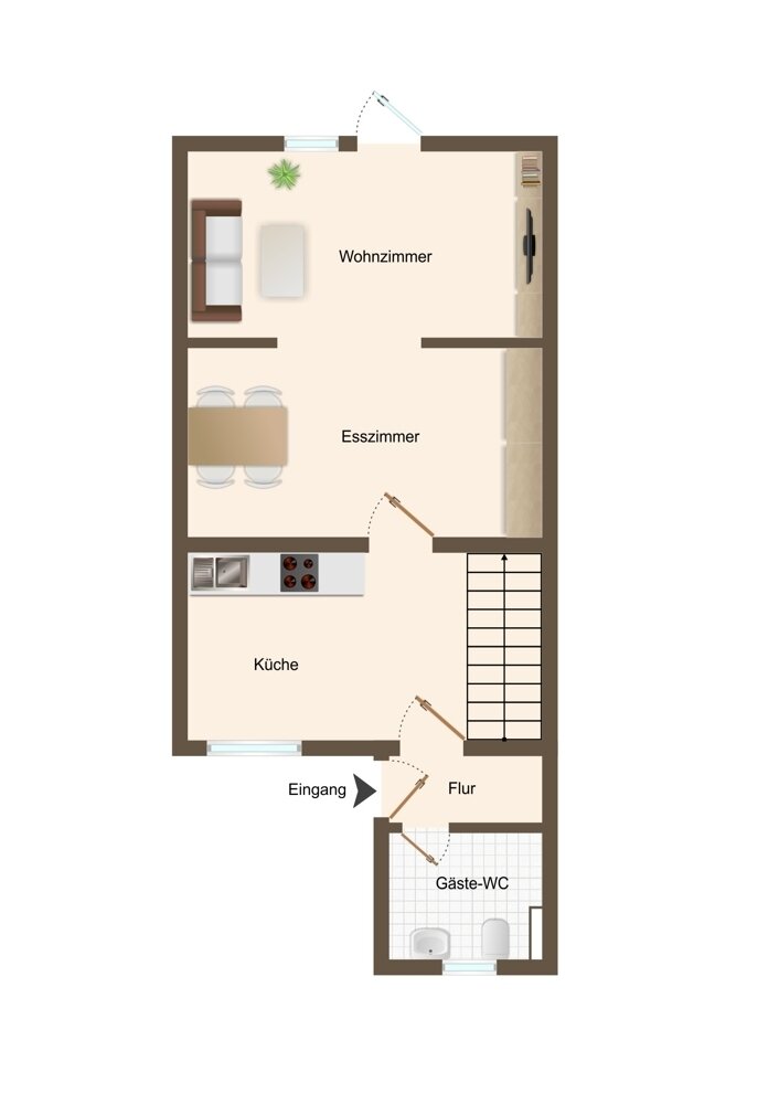 Reihenmittelhaus zum Kauf provisionsfrei 289.000 € 4 Zimmer 102,2 m²<br/>Wohnfläche 122 m²<br/>Grundstück Schinkel 101 Osnabrück 49084