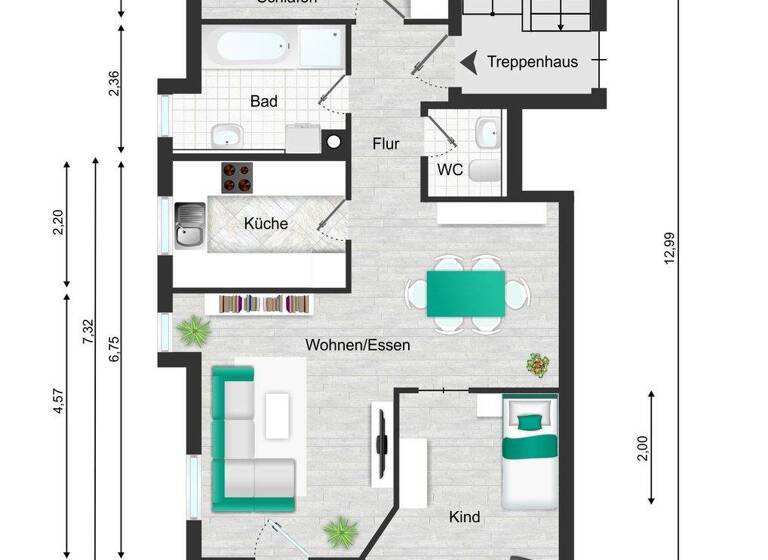 Wohnung zum Kauf 235.000 € 3,5 Zimmer 72 m² 1. Geschoss Brackenheim 74336