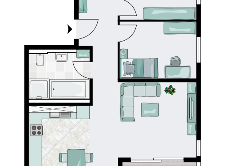 Wohnung zum Kauf - Erstbezug provisionsfrei als Kapitalanlage geeignet 325.000 € 3 Zimmer 76,9 m² Allensteinstrasse 22 Ertingen 88521