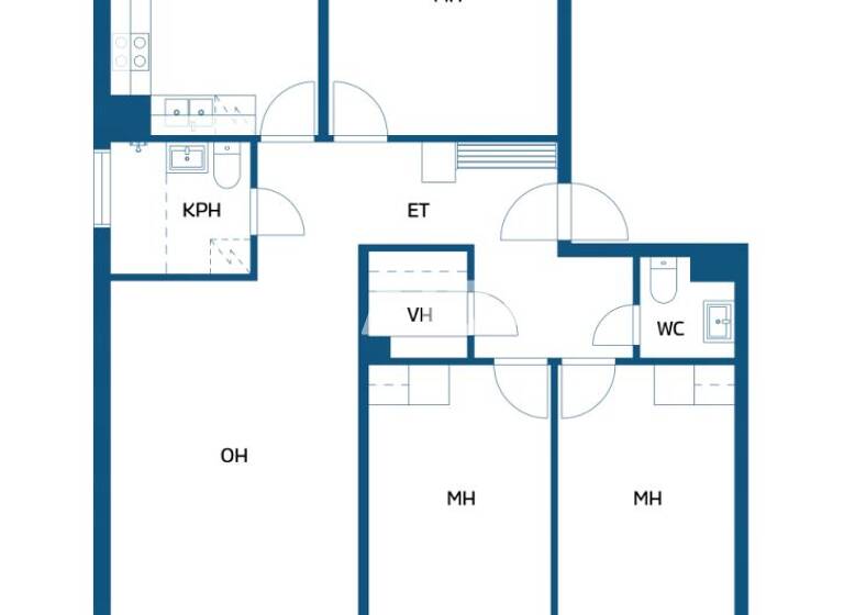Studio zum Kauf 54.900 € 4 Zimmer 89,5 m² 2. Geschoss Asevelitie 4-6 Valkeakoski 37630