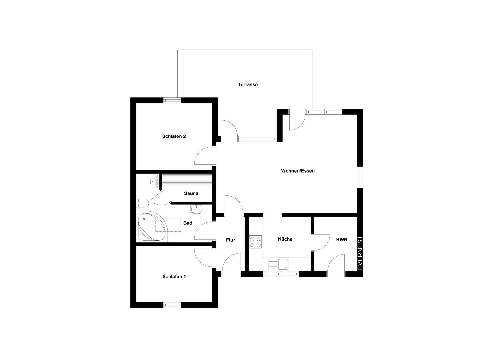 Doppelhaushälfte zum Kauf 265.000 € 3 Zimmer 77 m²<br/>Wohnfläche 354 m²<br/>Grundstück Rechlin Rechlin 17248