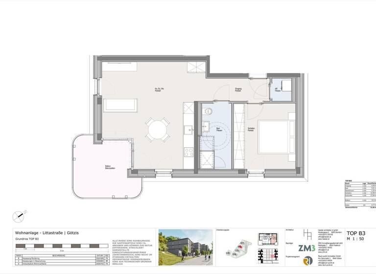 Terrassenwohnung zum Kauf - Erstbezug 349.000 € 2 Zimmer 51,7 m² 1. Geschoss Littastraße 12 Götzis 6840