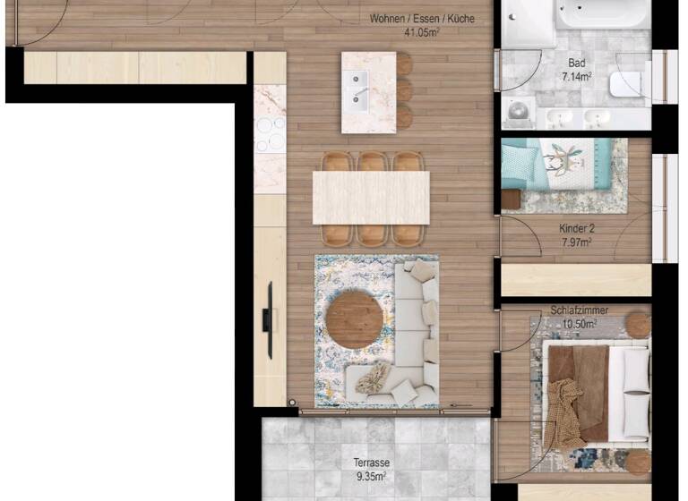 Wohnung zum Kauf provisionsfrei 487.000 € 3 Zimmer 66,7 m² 1. Geschoss Lange Äcker 10 Dornbirn 6850