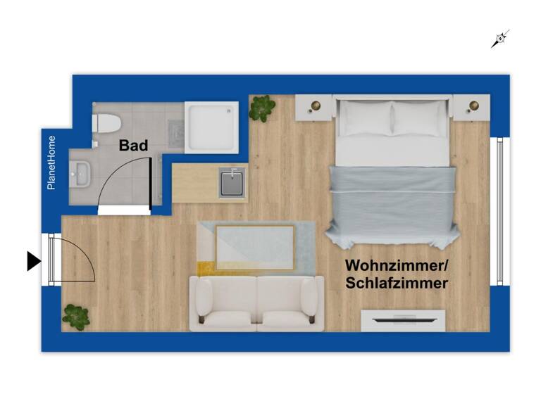 Studio zum Kauf 110.000 € 1 Zimmer 21 m² 2. Geschoss Industriegebiet Langen 63225