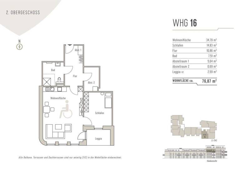 Wohnung zum Kauf 345.000 € 2 Zimmer 76,9 m² 2. Geschoss Winsen Winsen (Luhe) 21423