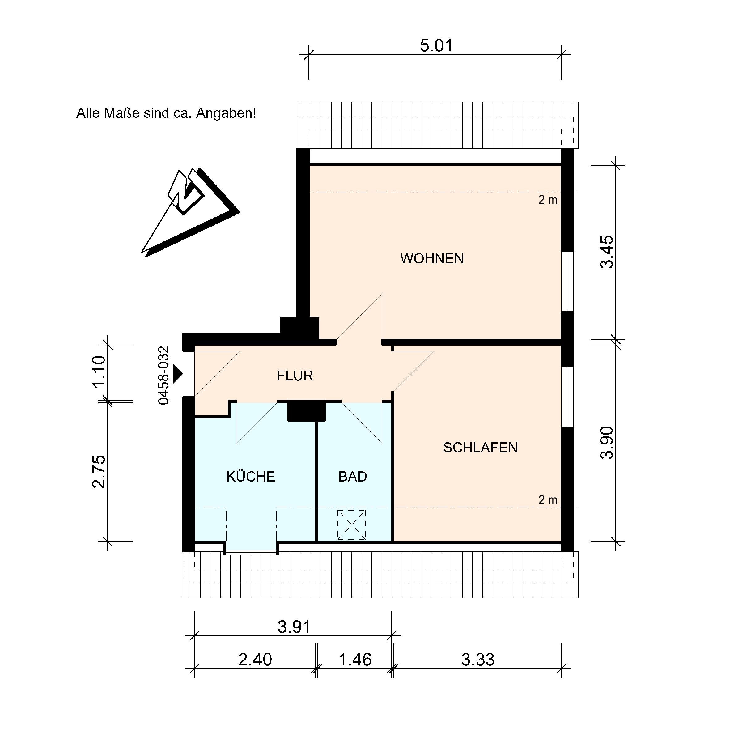 Wohnung zur Miete 410 € 2 Zimmer 39,4 m²<br/>Wohnfläche 2.<br/>Geschoss 01.02.2025<br/>Verfügbarkeit Schützenstr. 70 Süd Neumünster 24534