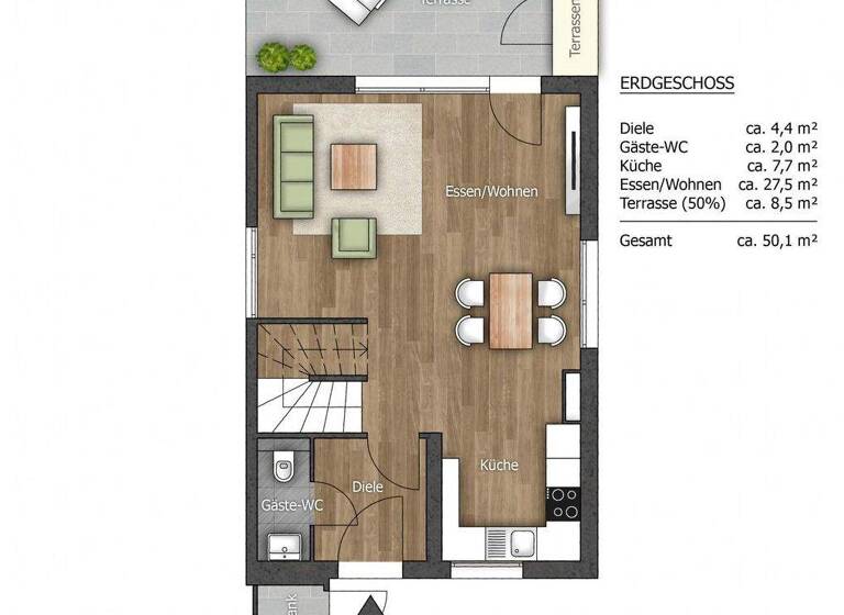 Reihenmittelhaus zur Miete - Erstbezug 1.695 € 4 Zimmer 120 m² 150,3 m² Grundstück frei ab 01.05.2026 Am Schlangenhorst 33 Nauen 14641