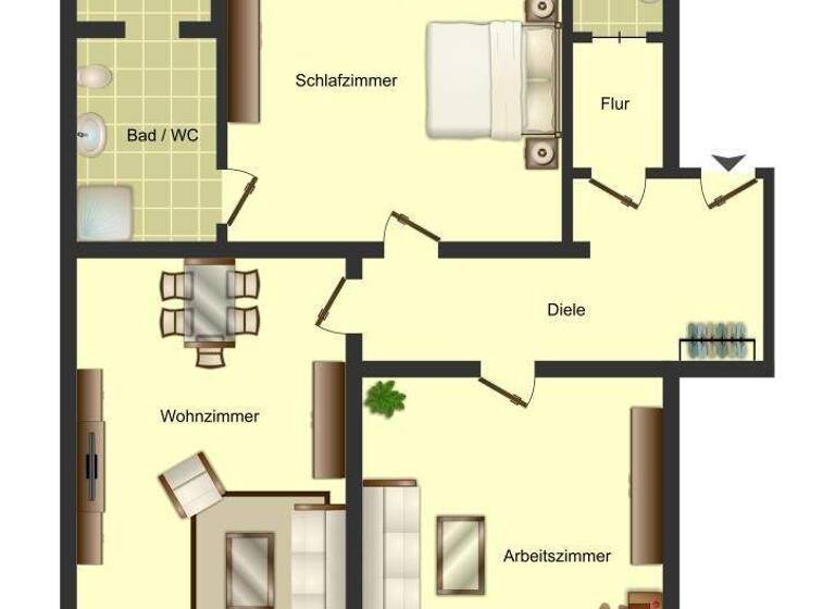 Wohnung zur Miete 619 € 2 Zimmer 75 m² 1. Geschoss Krusestraße 5 Ruhrort Duisburg 47119