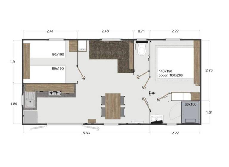 Einfamilienhaus zum Kauf provisionsfrei 51.200 € 2 Zimmer 31 m² 175 m² Grundstück Strandweg 2 Kropswolde 9606PR