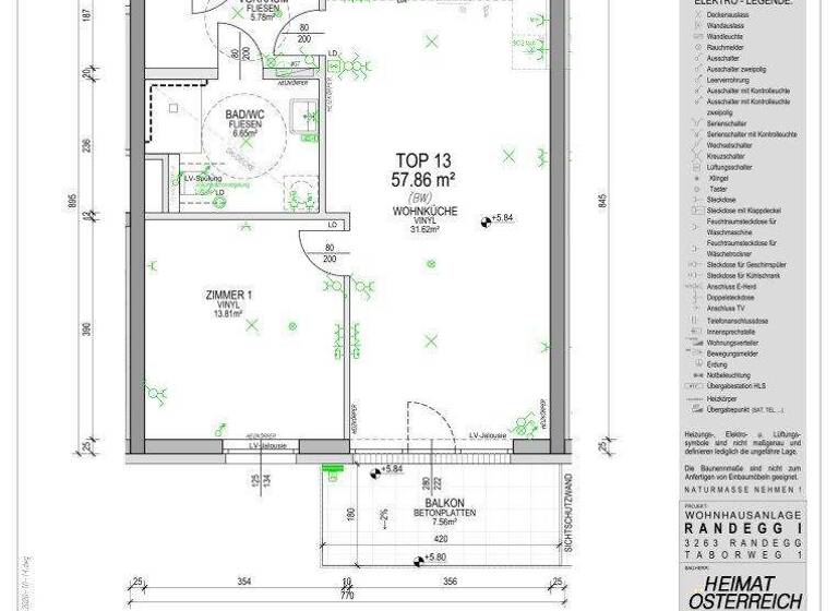 Wohnung zur Miete 521 € 2 Zimmer 57,9 m² Taborweg Randegg 3263