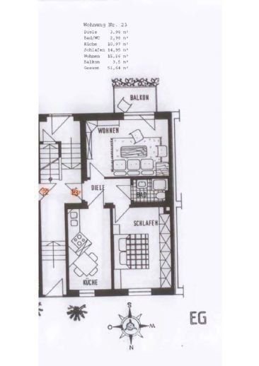 Wohnung zum Kauf 74.835 € 2 Zimmer 51,6 m²<br/>Wohnfläche 1.<br/>Geschoss ab sofort<br/>Verfügbarkeit Fröbelstr.3 Gablenz 240 Chemnitz 09126