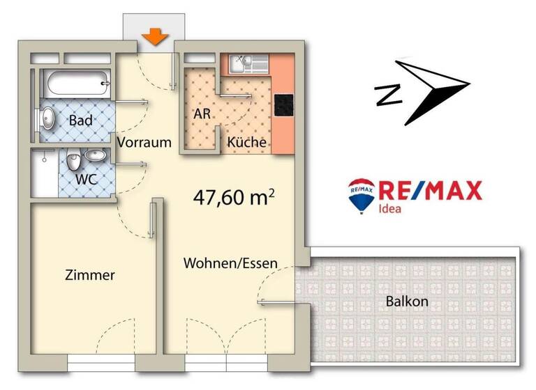 Wohnung zum Kauf 277.000 € 2 Zimmer 47,6 m² 1. Geschoss Lind Villach 9500