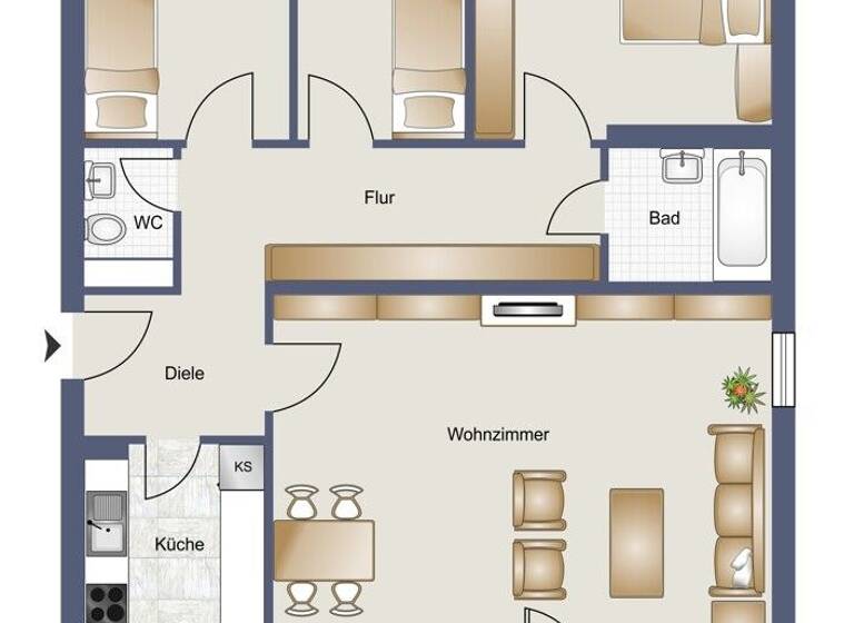 Wohnung zum Kauf 375.000 € 4 Zimmer 101 m² 4. Geschoss Waiblingen 71334