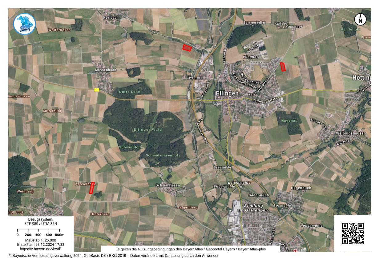 Land-/Forstwirtschaft zum Kauf provisionsfrei 32.012 m²<br/>Fläche Ellingen Ellingen 91792