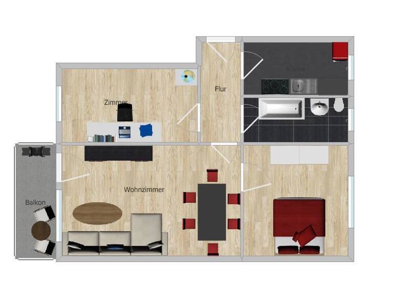 Wohnung zum Kauf provisionsfrei als Kapitalanlage geeignet 47.000 € 3 Zimmer 60,3 m² Birkenstr. 5 Kitzscher 04567