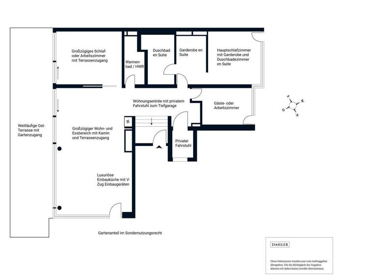 Wohnung zur Miete 5.000 € 4 Zimmer 175 m² EG Grunewald Berlin / Grunewald 14193