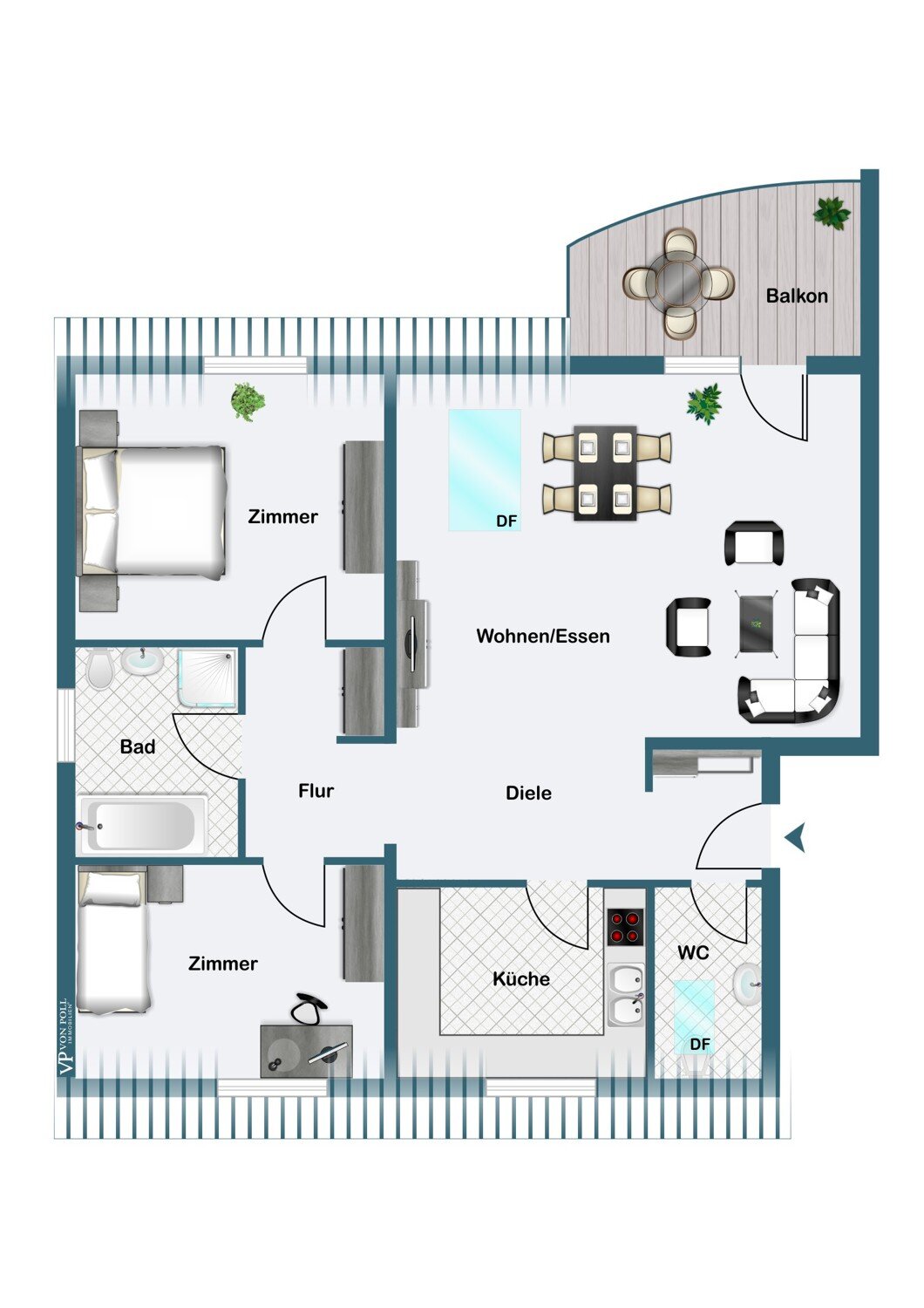 Wohnung zum Kauf 435.000 € 3 Zimmer 85 m²<br/>Wohnfläche 2.<br/>Geschoss Schönberg Kronberg im Taunus 61476