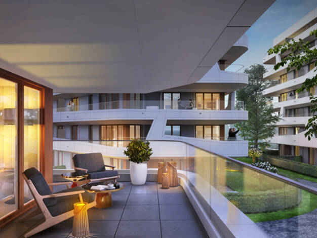Wohnung zum Kauf - Neubau provisionsfrei 488.800 € 2 Zimmer 53,4 m² 1. Geschoss Frankfurt am Main 60438
