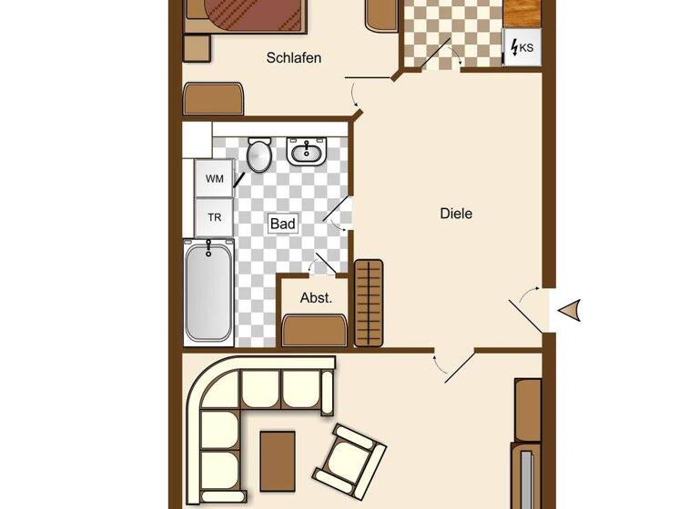Wohnung zur Miete 330 € 2 Zimmer 70 m² 1. Geschoss Lommatzscher Straße 43 A Roßwein 04741
