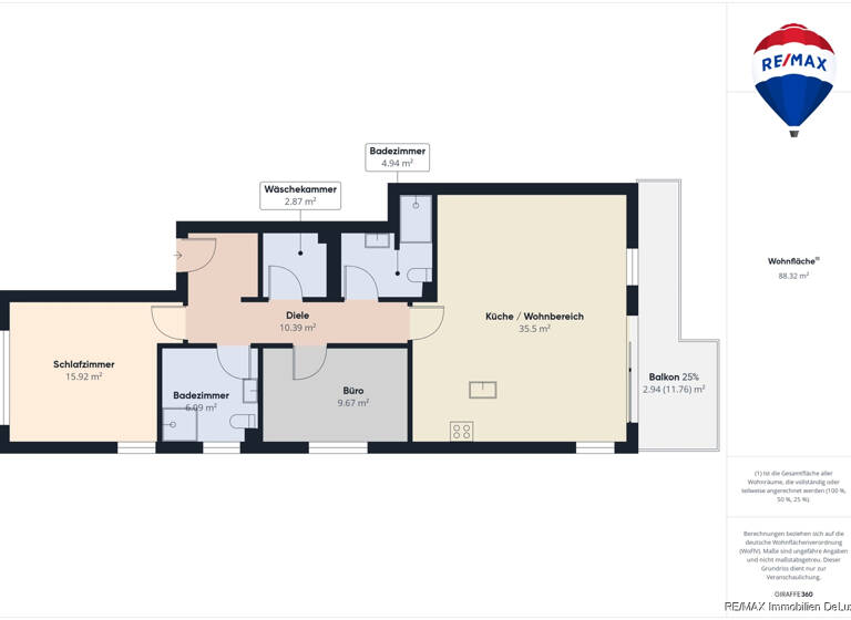 Wohnung zur Miete 1.350 € 3 Zimmer 95 m² Perl 66706