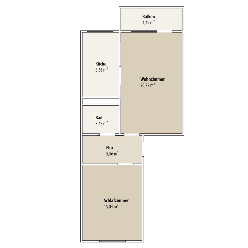 Wohnung zur Miete nur mit Wohnberechtigungsschein 266 € 2 Zimmer 54,1 m²<br/>Wohnfläche 3.<br/>Geschoss Karl-Matthes-Straße 81 Lusan - Karl-Matthes-Straße Gera 07549