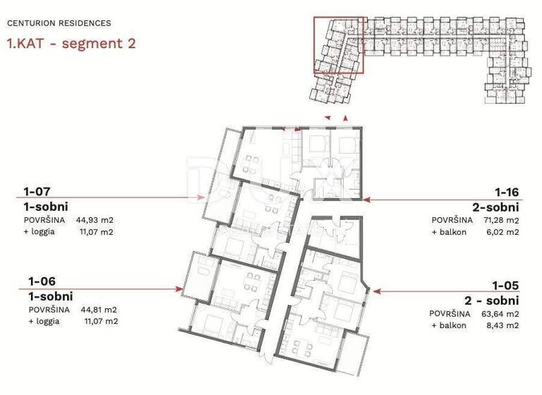 Wohnung zum Kauf 270.000 € 3 Zimmer 72 m² 1. Geschoss Centar, Luka, Finida