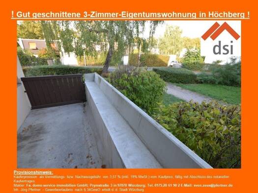 Wohnung zum Kauf 189.900 € 3 Zimmer 77 m² 1. Geschoss frei ab sofort Albrecht-Dürer-Straße 17 Höchberg 97204